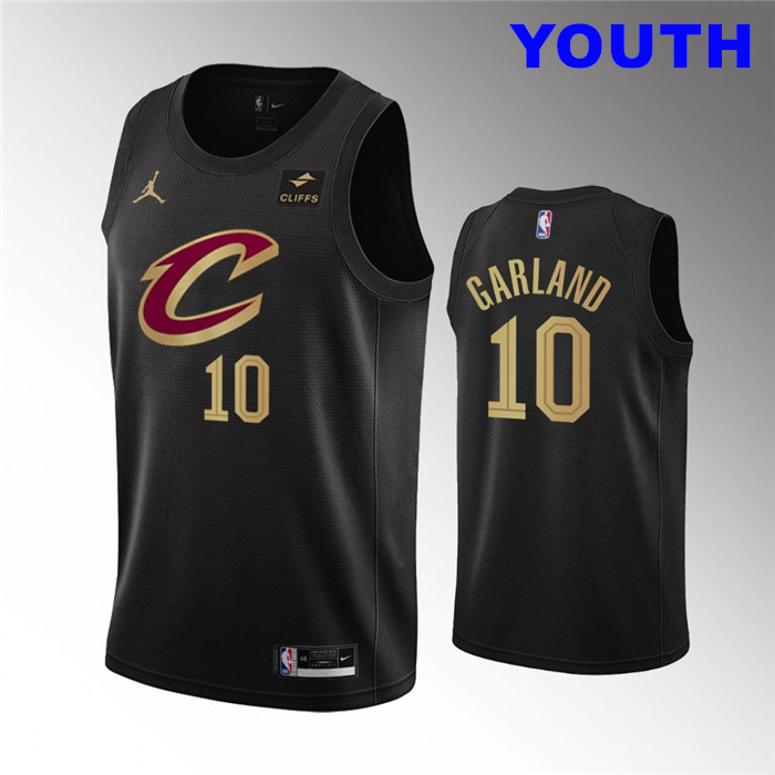 Youth Cleveland Cavaliers #10 Darius Garland Black Statement Edition Basketball Jersey