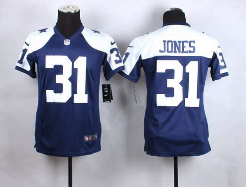 Youth Dallas Cowboys #31 Byron Jones Nike Blue Thanksgiving Game Jersey