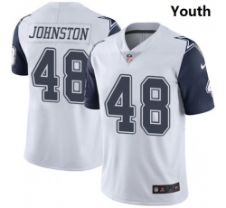 Youth Dallas Cowboys #48 Daryl Johnston Nike Rush Limited Jersey
