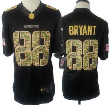 Youth Dallas Cowboys #88 Dez Bryant Nike Salute To Service Black Limited Jersey