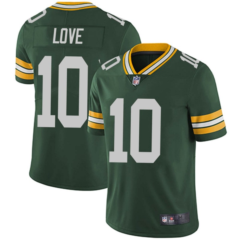 Youth Green Bay Packers #10 Jordan Love Green Limited Team Color Vapor Untouchable Jersey