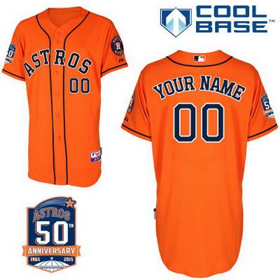Youth Houston Astros Personalized Alternate Jersey With Commemorative 50th Anniversary Patch