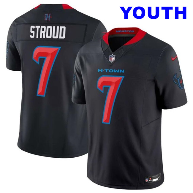 Youth Houston Texans #7 C.J. Stroud Navy 2024 2nd Alternate F.U.S.E Vapor Football Stitched Jersey