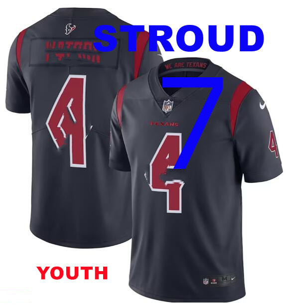 Youth Houston Texans CJ #7 C.J. Stroud Nike Color Rush Vapor Limited Navy Jersey