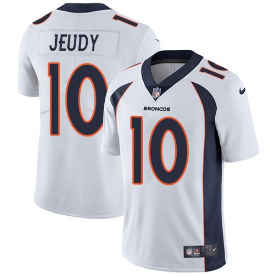 Youth Jerry Jeudy Denver Broncos #10 Limited Color Rush Vapor Untouchable kids Jersey - white