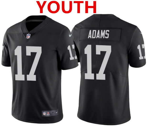 Youth Las Vegas Raiders #17 Davante Adams Black Vapor Limited Stitched Jersey