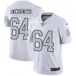 Youth Las Vegas Raiders #64 Richie Incognito Limited White Color Rush Jersey