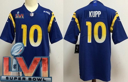 Youth Los Angeles Rams #10 Cooper Kupp Limited Royal 2022 Super Bowl LVI Bound Vapor Jersey