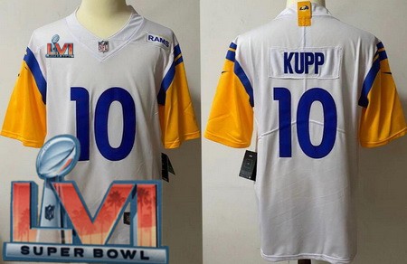 Youth Los Angeles Rams #10 Cooper Kupp Limited White Alternate 2022 Super Bowl LVI Bound Vapor Jersey