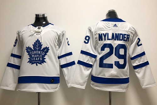 Youth Maple Leafs #29 William Nylander White Road Authentic Stitched Adidas NHL Jersey