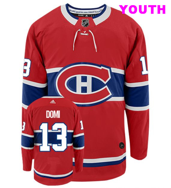 Youth Montreal Canadiens #13 Max Domi Adidas Kid's Home NHL Hockey Jersey