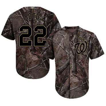 Youth Nationals #22 Juan Soto Camo Realtree Collection Cool Base Stitched Baseball Jersey