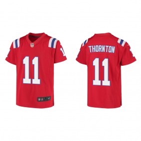 Youth New England Patriots #11 Tyquan Thornton Red Game Jersey25%