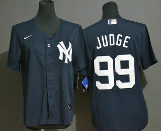 Youth New York Yankees #99 Aaron Judge Navy Blue White Number Stitched MLB Cool Base Nike Jersey