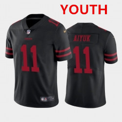 Youth Nike 49ers 11 Brandon Aiyuk Black 2020 NFL Draft First Round Pick Vapor Untouchable Limited Jersey
