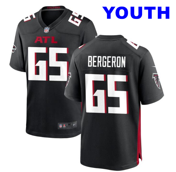 Youth Nike Atlanta Falcons #65 Matthew Bergeron Black Game Jersey