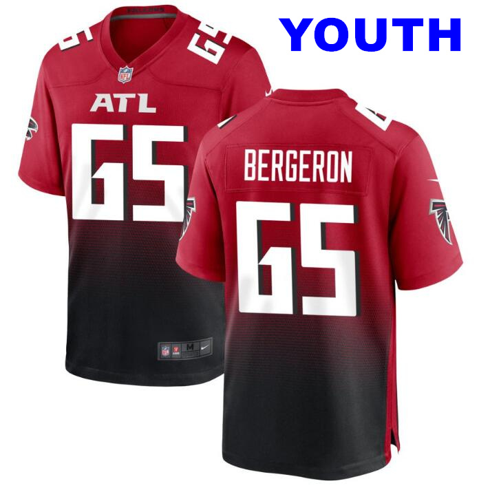 Youth Nike Atlanta Falcons #65 Matthew Bergeron Red Game Jersey