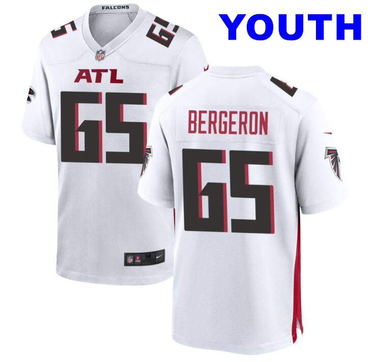 Youth Nike Atlanta Falcons #65 Matthew Bergeron White Game Jersey