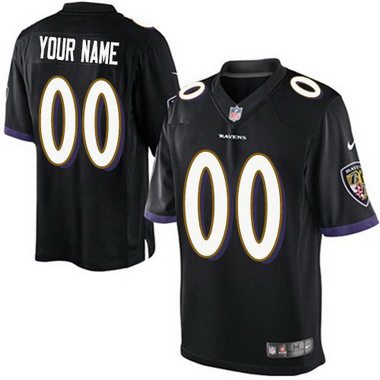 Youth Nike Baltimore Ravens Customized 2013 Black Game Jersey