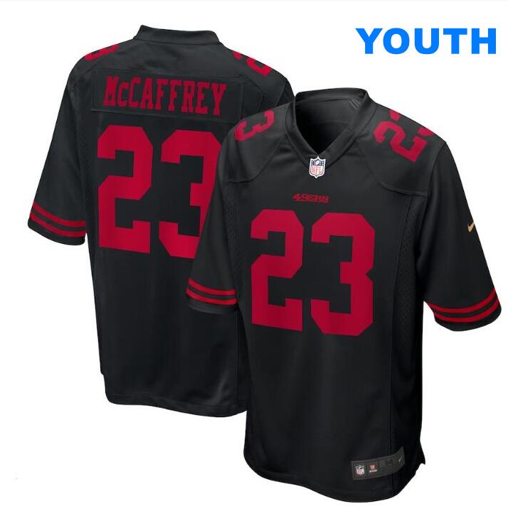Youth Nike Christian McCaffrey San Francisco 49ers Black Fashion Kids Stitched Game Jersey