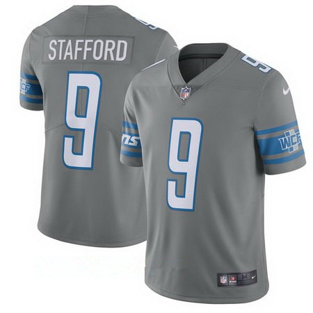 Youth Nike Detroit Lions #9 Matthew Stafford Gray Stitched NFL Vapor Untouchable Limited Jersey