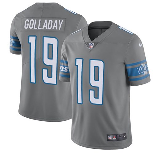 Youth Nike Detroit Nike Lions 19 Kenny Golladay Gray Color Rush Limited Jersey