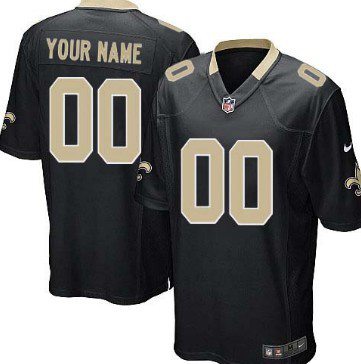 Youth Nike New Orleans Saints Customized Black Game Jersey