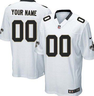 Youth Nike New Orleans Saints Customized White Game Jersey