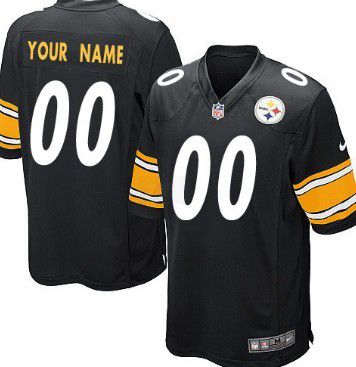 Youth Nike Pittsburgh Steelers Customized Black Game Jersey