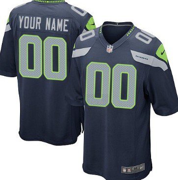 Youth Nike Seattle Seahawks Customized Navy Blue Game Jersey