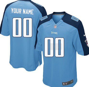 Youth Nike Tennessee Titans Customized Light Blue Game Jersey