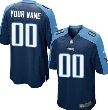 Youth Nike Tennessee Titans Customized Navy Blue Game Jersey