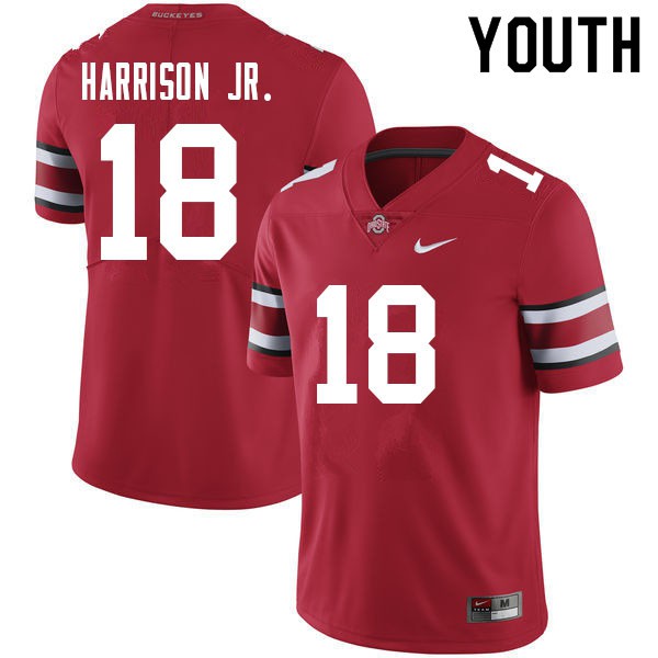Youth OSU Ohio State Buckeyes #18 Marvin Harrison Jr. Red Football Jerseys
