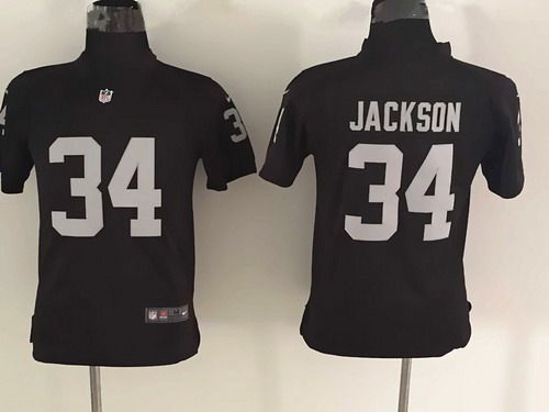 Youth Oakland Raiders #34 Bo Jackson Nike Black Game Jersey