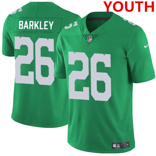 Youth Philadelphia Eagles #26 Saquon Barkley Kelly Green Vapor Untouchable Limited Football Stitched Jersey