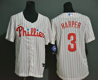Youth Philadelphia Phillies #3 Bryce Harper White Stitched MLB Cool Base Nike Jersey