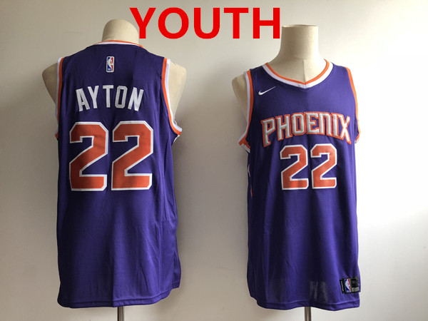 Youth Phoenix Suns #22 Deandre Ayton Purple Nike Swingman Stitched NBA Jersey