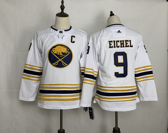 Youth Sabres 9 Jack Eichel White kids 50th anniversary Adidas Jersey