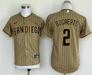 Youth San Diego Padres #2 Xander Bogaerts Grey Cool Base Stitched Baseball Jersey