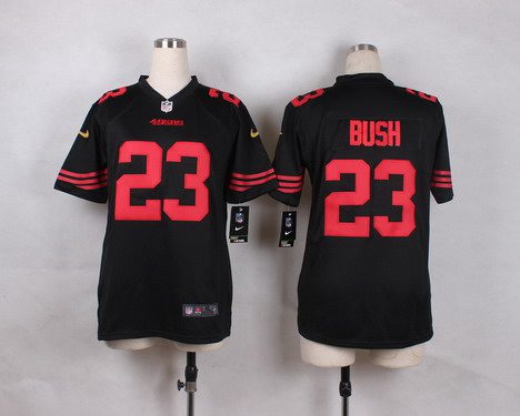 Youth San Francisco 49ers #23 Reggie Bush 2015 Nike Black Game Jersey