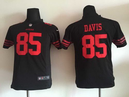 Youth San Francisco 49ers #85 Vernon Davis 2015 Nike Black Game Jersey