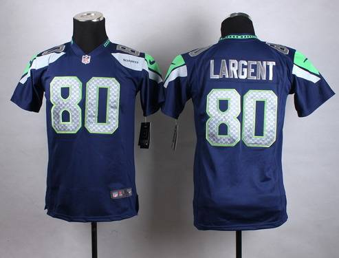 Youth Seattle Seahawks #80 Steve Largent Nike Navy Blue Game Jersey