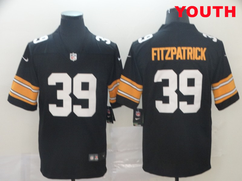 Youth Steelers 39 Minkah Fitzpatrick Black Alternate Vapor Untouchable Limited Jersey