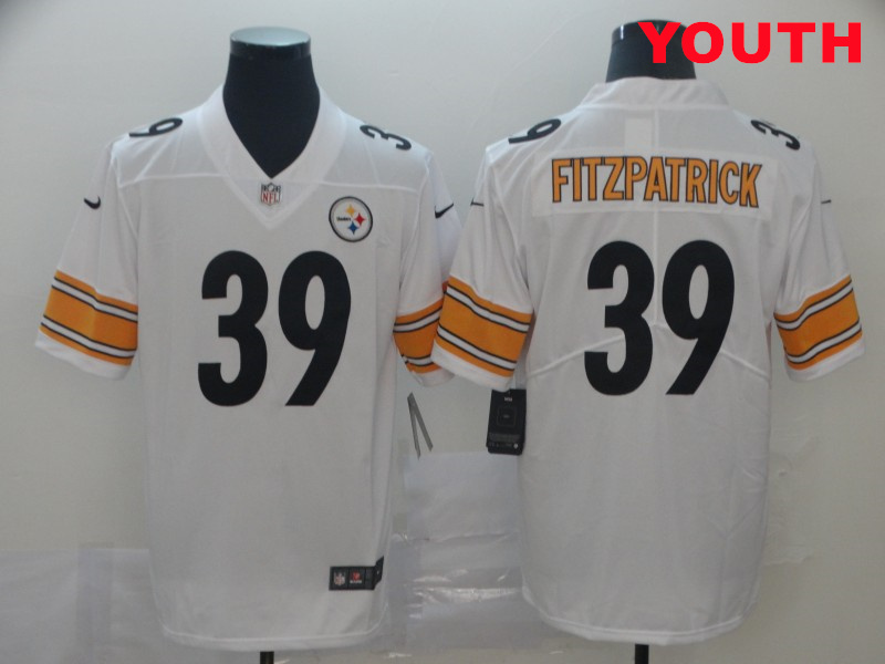 Youth Steelers 39 Minkah Fitzpatrick White Vapor Untouchable Limited Jersey