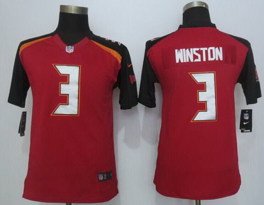 Youth Tampa Bay Buccaneers #3 Jameis Winston Nike Red Limited Jersey