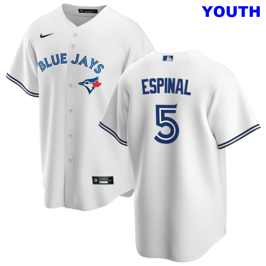 Youth Toronto Blue Jays #5 Santiago Espinal Nike White Home Cool Base Jersey