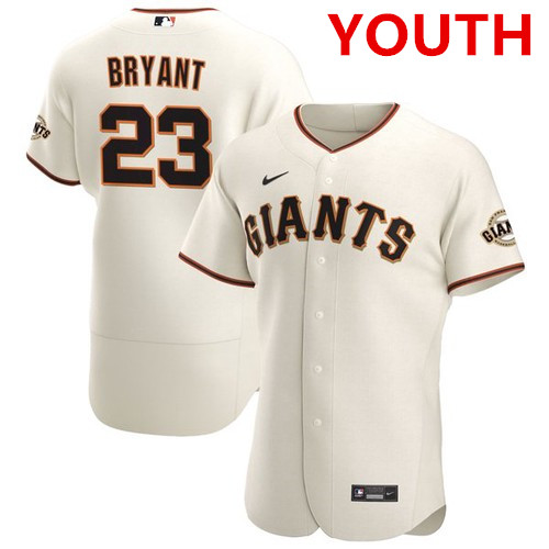 Youth san francisco giants #23 kris bryant cream flex base nike jersey