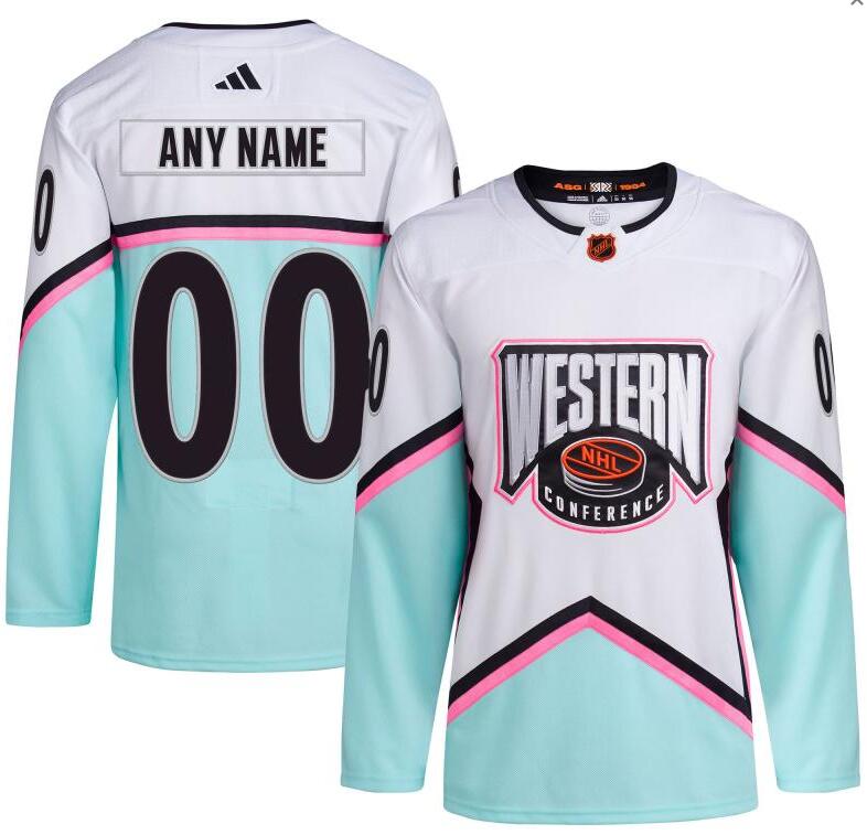 Men/Women/Youth adidas 2023 NHL All-Star Game Western Conference Custom white stitched adidas Jersey