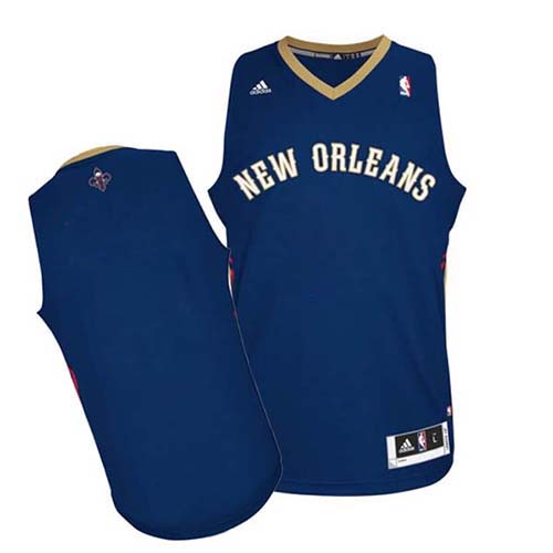 New Orleans Pelicans Blank Navy Blue Swingman Jersey