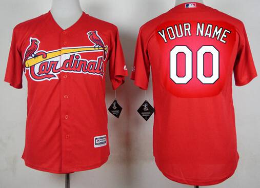 Men's St. Louis Cardinals Customized 2015 Red Jersey